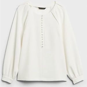 Banana Republic Factory Ivory Button Down Blouse